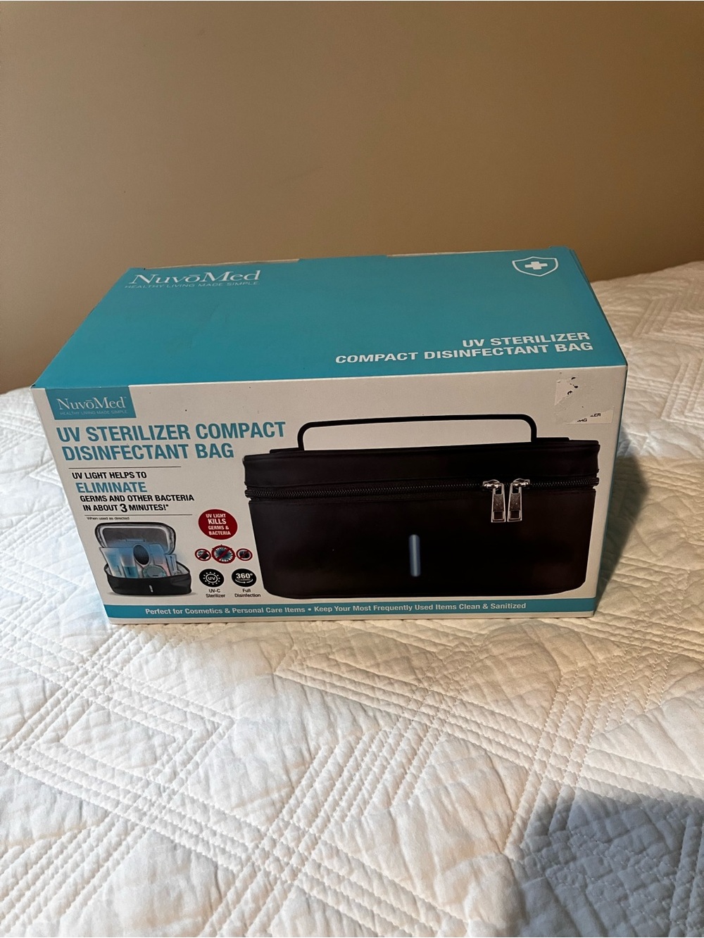 NuvoMed UV Sterilizer Compact Disinfectant Bag - NIB